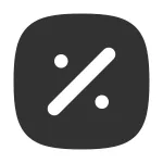 Percent Square SVG Icon